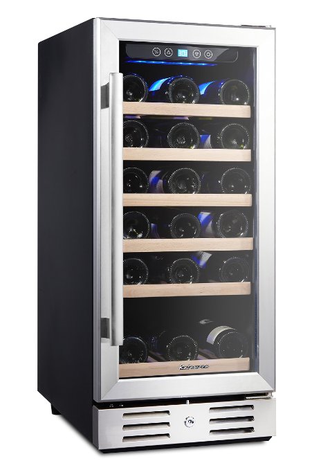 Kalamera 15'' Wine Refrigerator 30 Bottle Built-in Single Zone with Touch Control